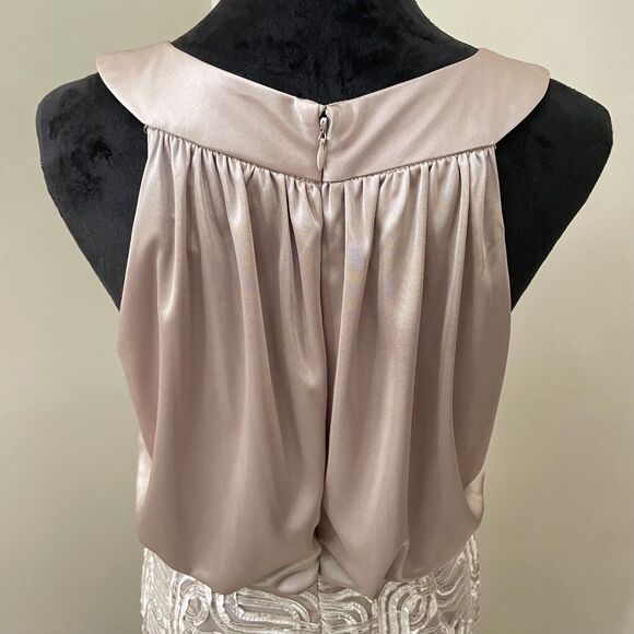 Jessica Howard Evenings Halter Cocktail Dress Satin Embellished Size 8 *Flaw* - Picture 16 of 16
